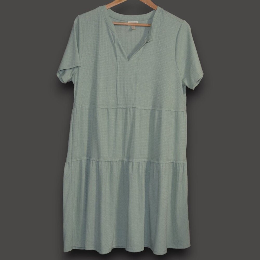 GREIGE Women's Sz XL Sage Tiered Babydoll Swing Dress - EXCELLENT Condition - Picture 1 of 7